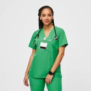 Figs Catarina Safety Green Scrub Top